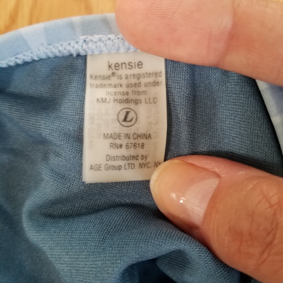 NWT Blue Wavey Stripe Bikini Bottoms w Metal Rings - Picture 7 of 8